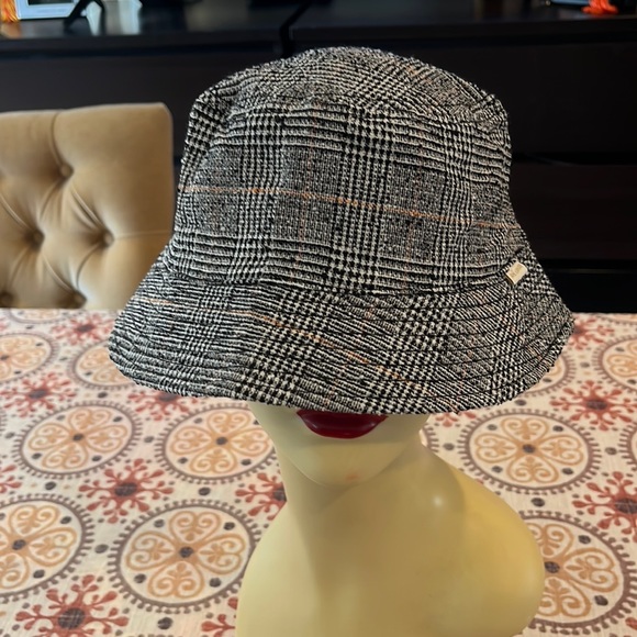 AIME LEON DORE LADIES BLACK WHITE ORANGE TWEED BUCKET HAT-L/XL - Picture 2 of 11